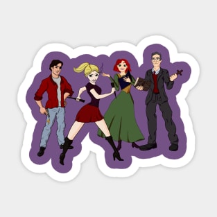 Cartoony Buffy and the gang Sticker